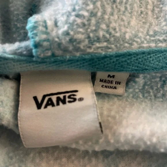 Vans US Open Surfing 2020 Tie Dye Zip Hoodie Blue White Size M - Picture 7 of 12